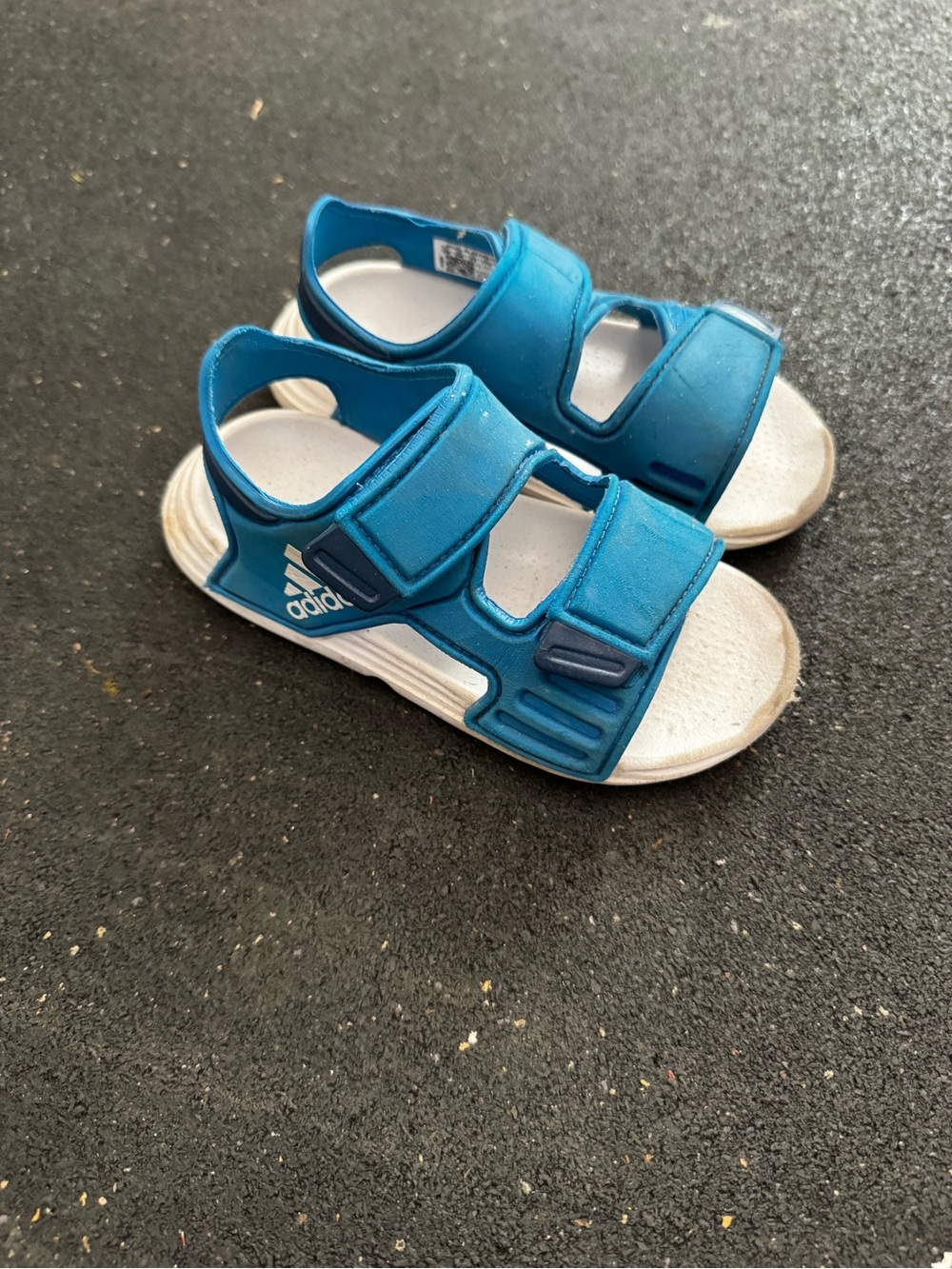 adidas Kids Teal Blue Double-Strap Sport Sandals